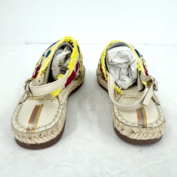 Sam Edelman Kids Kayden Slingback Sandal US 13 M Beige Multicolor Leather NIB - Picture 9 of 12